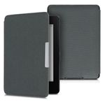 Laptop, Telefoane si Tablete - Ebook reader si accesorii - Accesorii eBook Reader - Husa Kwmobile pentru Amazon Kindle Paperwhite 1, 2, 3 (2012-2017), inchidere magnetica, functie Sleep/Wake, nailon, gri - Infinity.ro