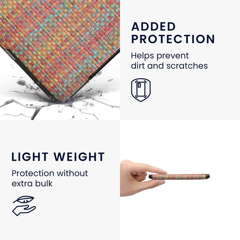Laptop, Telefoane si Tablete - Ebook reader si accesorii - Accesorii eBook Reader - Husa Kwmobile pentru Amazon Kindle Paperwhite 1, 2, 3 (2012-2017), inchidere magnetica, Sleep/Wake, PVC, multicolor - Infinity.ro