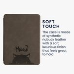 Laptop, Telefoane si Tablete - Ebook reader si accesorii - Accesorii eBook Reader - Husa Kwmobile pentru Amazon Kindle Paperwhite 11, Signature Edition, Paperwhite Kids, antisoc, gri, negru - Infinity.ro