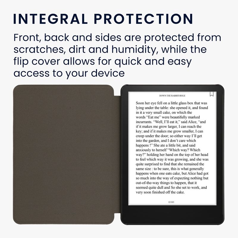 Laptop, Telefoane si Tablete - Ebook reader si accesorii - Accesorii eBook Reader - Husa Kwmobile pentru Amazon Kindle Paperwhite 11, Signature Edition, Paperwhite Kids, antisoc, gri, negru - Infinity.ro