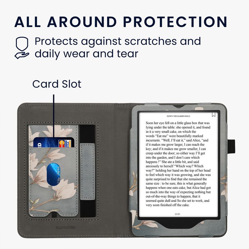 Laptop, Telefoane si Tablete - Ebook reader si accesorii - Accesorii eBook Reader - Husa Kwmobile pentru Amazon Kindle Paperwhite 12 (2024), Colorsoft, buzunar card, piele ecologica, multicolor - Infinity.ro