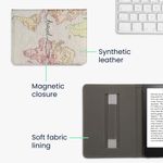 Laptop, Telefoane si Tablete - Ebook reader si accesorii - Accesorii eBook Reader - Husa Kwmobile pentru Amazon Kindle Paperwhite 12 (2024), Colorsoft, anti-alunecare, piele ecologica, multicolor - Infinity.ro
