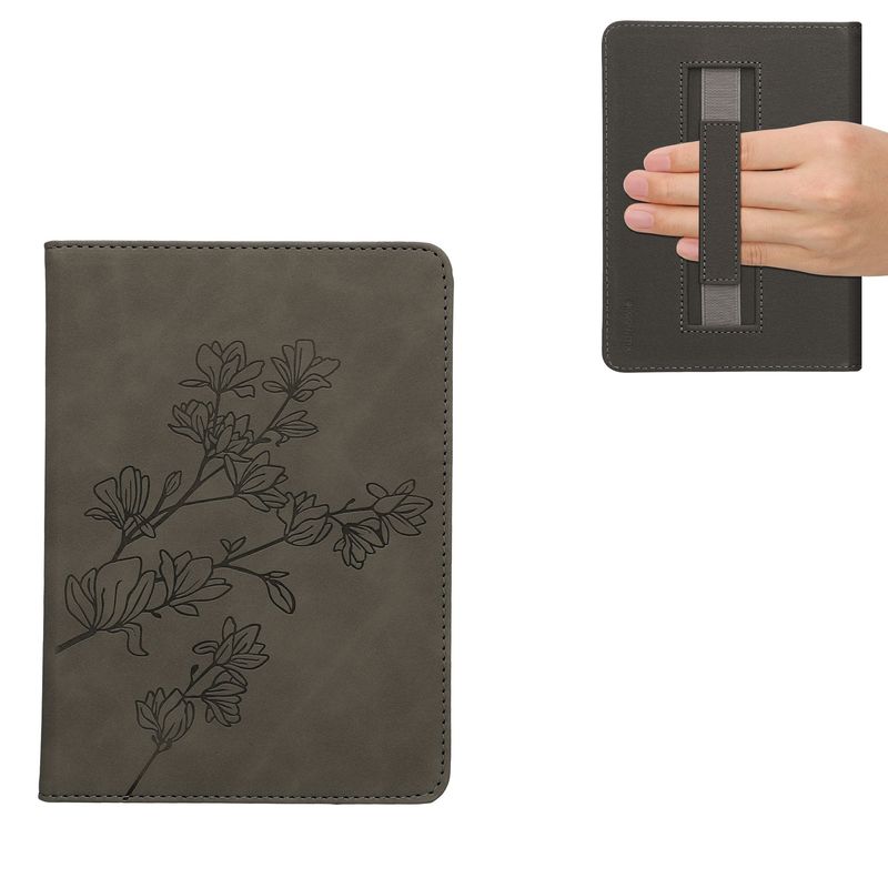Laptop, Telefoane si Tablete - Ebook reader si accesorii - Accesorii eBook Reader - Husa Kwmobile pentru Amazon Kindle Paperwhite 11, Signature Edition, Paperwhite Kids, Sleep/Wake, curea de mana, gri - Infinity.ro