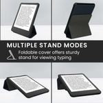 Laptop, Telefoane si Tablete - Ebook reader si accesorii - Accesorii eBook Reader - Husa Kwmobile pentru Amazon Kindle Paperwhite 12 (2024), Colorsoft, functie Sleep/Wake, piele ecologica, albastru - Infinity.ro