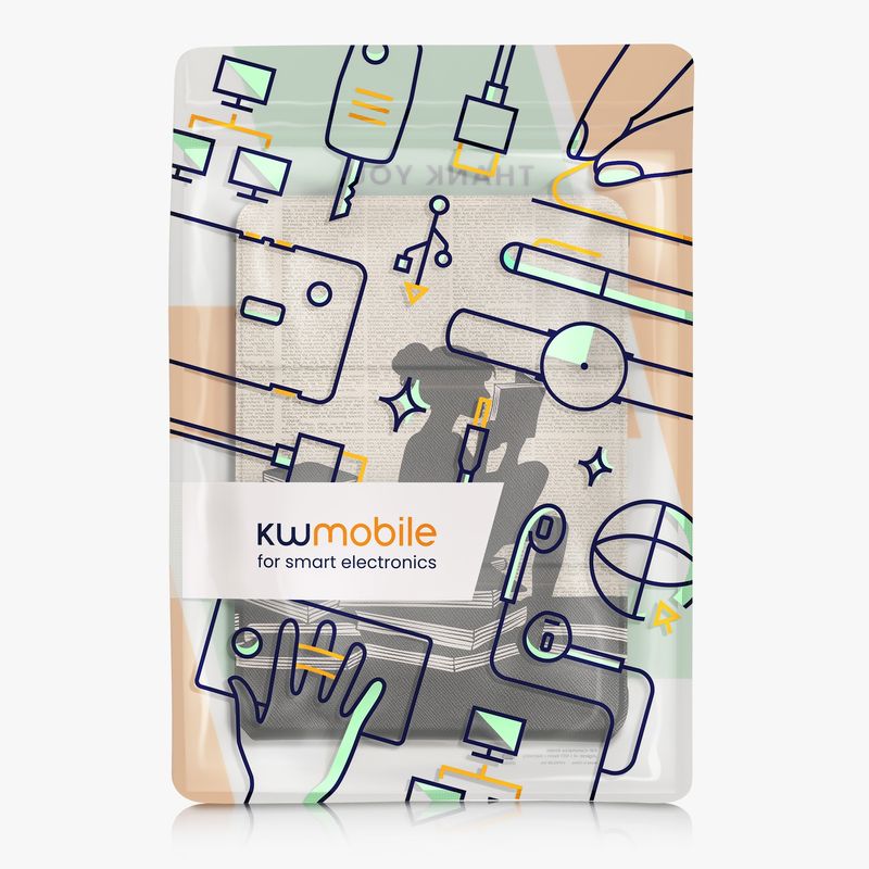 Laptop, Telefoane si Tablete - Ebook reader si accesorii - Accesorii eBook Reader - Husa Kwmobile pentru Amazon Kindle Paperwhite 12 (2024), Colorsoft, functie Sleep/Wake, piele ecologica, negru, bej - Infinity.ro