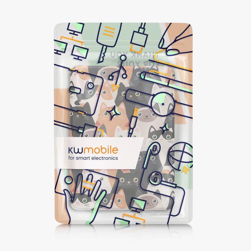 Laptop, Telefoane si Tablete - Ebook reader si accesorii - Accesorii eBook Reader - Husa Kwmobile pentru Amazon Kindle Paperwhite 12 (2024), Colorsoft, inchidere magnetica, design pisici, multicolor - Infinity.ro