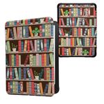 Laptop, Telefoane si Tablete - Ebook reader si accesorii - Accesorii eBook Reader - Husa Kwmobile pentru Amazon Kindle Paperwhite 12 (2024), Colorsoft, inchidere magnetica, design biblioteca, multicolor - Infinity.ro