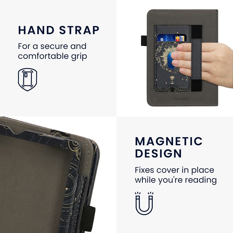 Laptop, Telefoane si Tablete - Ebook reader si accesorii - Accesorii eBook Reader - Husa Kwmobile pentru Amazon Kindle Paperwhite 12 (2024), Colorsoft, inchidere magnetica, functie stand, multicolor - Infinity.ro