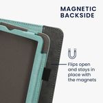 Laptop, Telefoane si Tablete - Ebook reader si accesorii - Accesorii eBook Reader - Husa Kwmobile pentru Amazon Kindle Paperwhite 12 (2024), Colorsoft, inchidere magnetica, functie stand, verde, gri - Infinity.ro