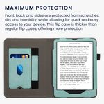 Laptop, Telefoane si Tablete - Ebook reader si accesorii - Accesorii eBook Reader - Husa Kwmobile pentru Amazon Kindle Paperwhite 12 (2024), Colorsoft, inchidere magnetica, functie stand, verde, gri - Infinity.ro