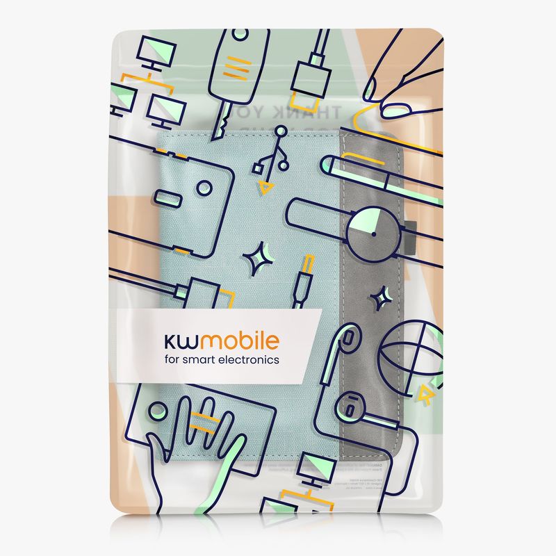 Laptop, Telefoane si Tablete - Ebook reader si accesorii - Accesorii eBook Reader - Husa Kwmobile pentru Amazon Kindle Paperwhite 12 (2024), Colorsoft, inchidere magnetica, functie stand, verde, gri - Infinity.ro
