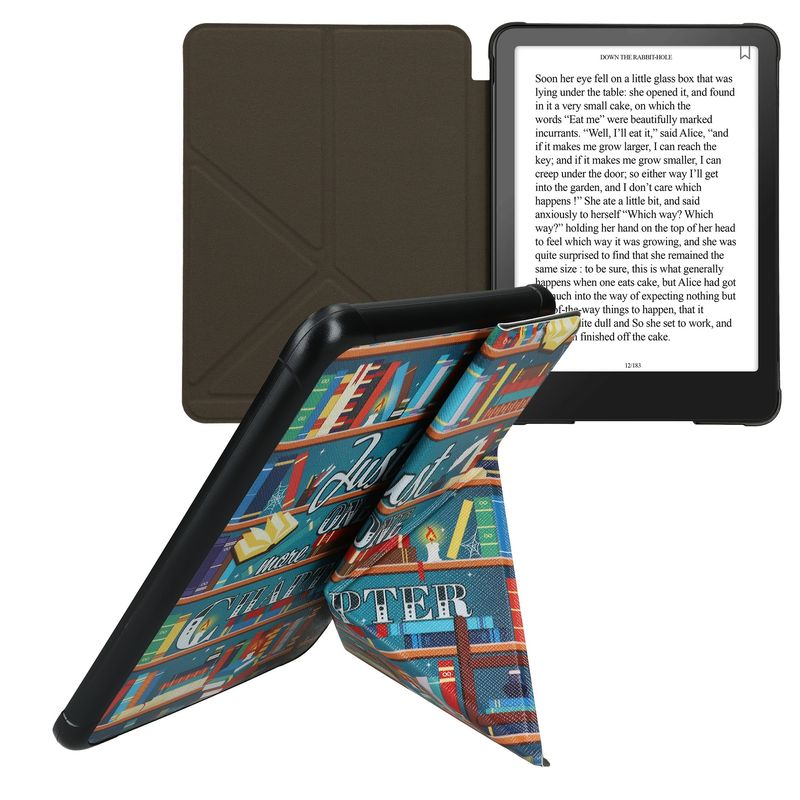 Laptop, Telefoane si Tablete - Ebook reader si accesorii - Accesorii eBook Reader - Husa Kwmobile pentru Amazon Kindle Paperwhite 12 (2024), Colorsoft, inchidere magnetica, piele ecologica, multicolor - Infinity.ro