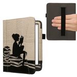 Laptop, Telefoane si Tablete - Ebook reader si accesorii - Accesorii eBook Reader - Husa Kwmobile pentru Amazon Kindle Paperwhite 12 (2024), Colorsoft, inchidere magnetica, piele ecologica, negru, bej - Infinity.ro