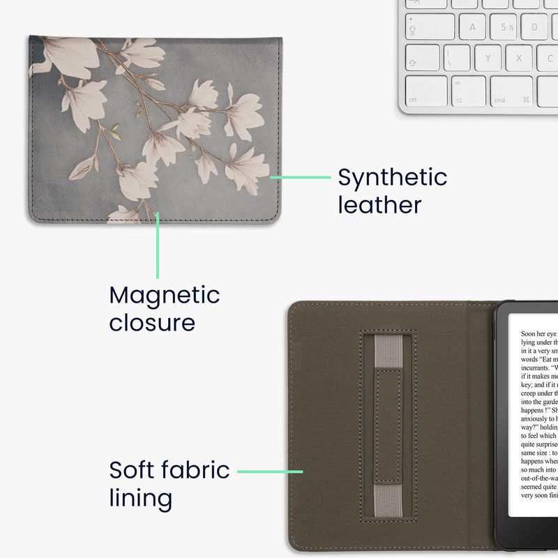 Laptop, Telefoane si Tablete - Ebook reader si accesorii - Accesorii eBook Reader - Husa Kwmobile pentru Amazon Kindle Paperwhite 12 (2024), Colorsoft, protectie la praf, piele ecologica, multicolor - Infinity.ro