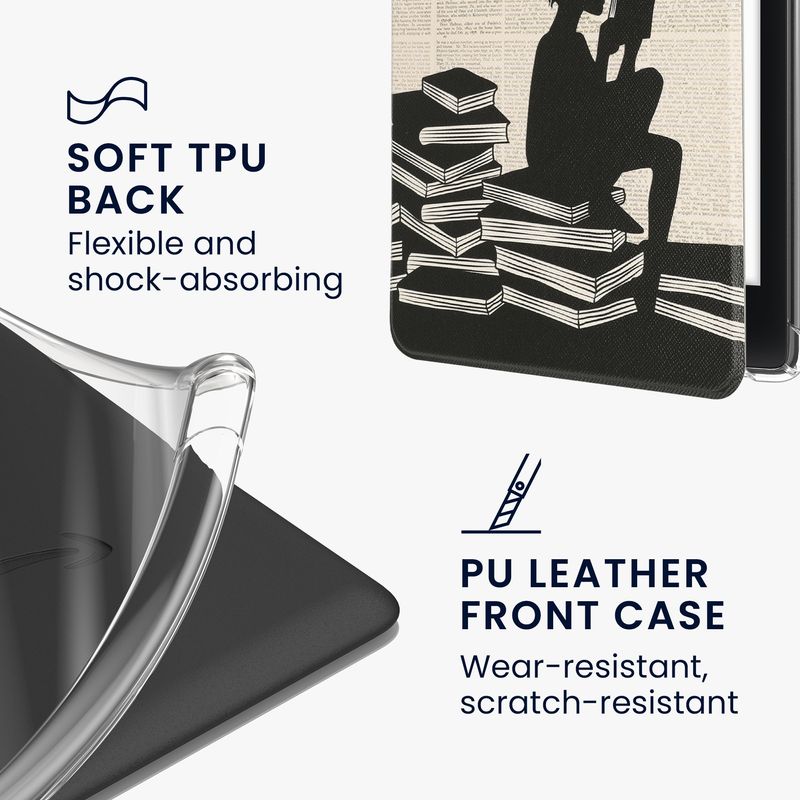 Laptop, Telefoane si Tablete - Ebook reader si accesorii - Accesorii eBook Reader - Husa Kwmobile pentru Amazon Kindle Paperwhite 12 (2024), Colorsoft, protectie la zgarieturi, piele ecologica, multicolor - Infinity.ro
