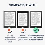 Laptop, Telefoane si Tablete - Ebook reader si accesorii - Accesorii eBook Reader - Husa Kwmobile pentru Amazon Kindle Paperwhite 12 (2024), Colorsoft, protectie la zgarieturi, piele ecologica, multicolor - Infinity.ro