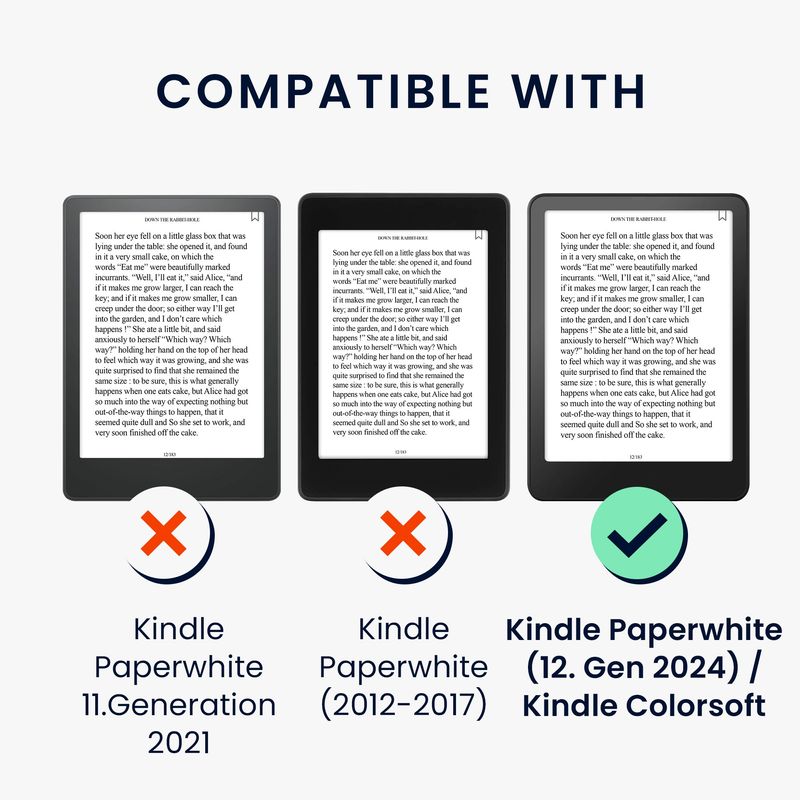 Laptop, Telefoane si Tablete - Ebook reader si accesorii - Accesorii eBook Reader - Husa Kwmobile pentru Amazon Kindle Paperwhite 12 (2024), Colorsoft, protectie la zgarieturi, piele ecologica, multicolor - Infinity.ro
