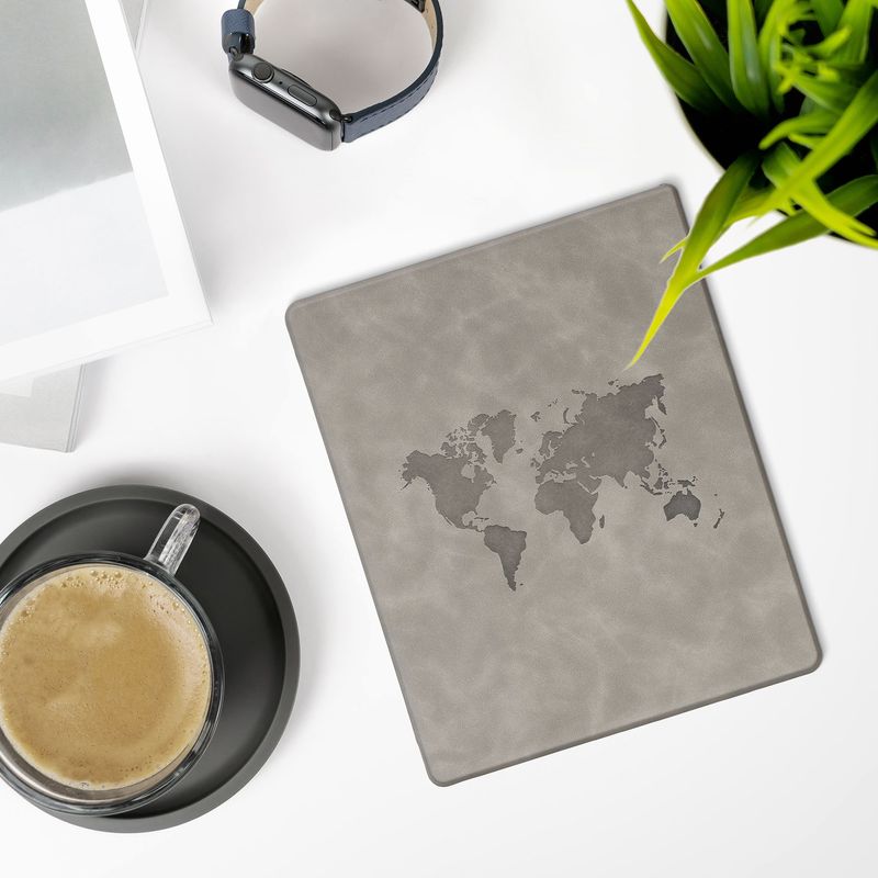 Laptop, Telefoane si Tablete - Ebook reader si accesorii - Accesorii eBook Reader - Husa Kwmobile pentru Amazon Kindle Scribe 3rd Gen, 11 inch (2025), functie Sleep/Wake, piele ecologica, gri - Infinity.ro