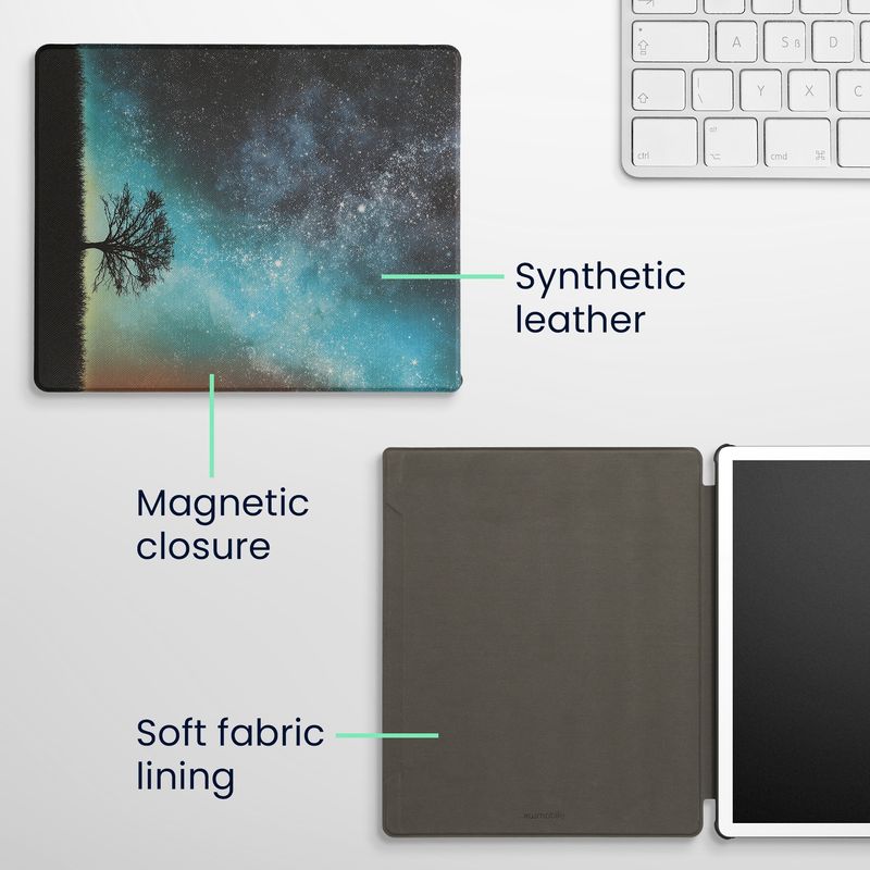 Laptop, Telefoane si Tablete - Ebook reader si accesorii - Accesorii eBook Reader - Husa Kwmobile pentru Amazon Kindle Scribe 3rd Gen, 11 inch (2025), functie Sleep/Wake, piele ecologica, multicolor - Infinity.ro