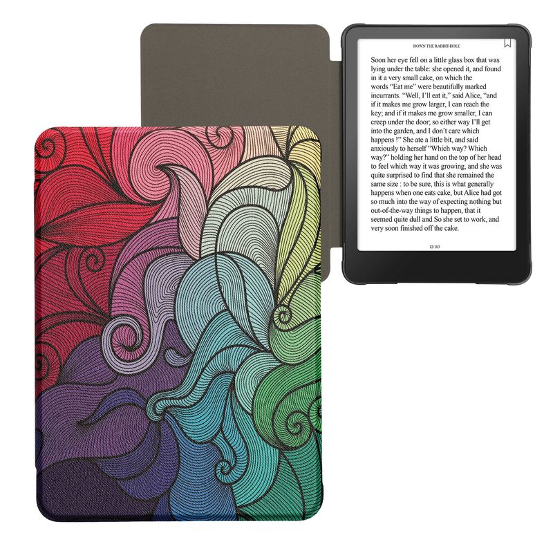 Laptop, Telefoane si Tablete - Ebook reader si accesorii - Accesorii eBook Reader - Husa Kwmobile pentru Amazon Kindle Paperwhite 12 (2024), Colorsoft, protectie la socuri, piele ecologica, multicolor - Infinity.ro
