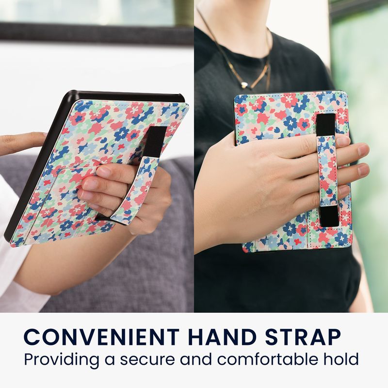 Laptop, Telefoane si Tablete - Ebook reader si accesorii - Accesorii eBook Reader - Husa Kwmobile pentru Kobo Clara 2E, Tolino Shine 4, functie stand, piele ecologica, multicolor - Infinity.ro