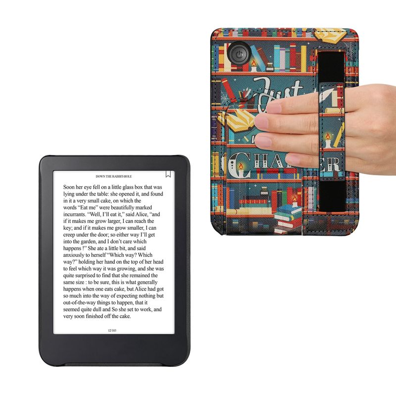 Laptop, Telefoane si Tablete - Ebook reader si accesorii - Accesorii eBook Reader - Husa Kwmobile pentru Kobo Clara 2E, Tolino Shine 4, functie stand, piele ecologica, multicolor - Infinity.ro