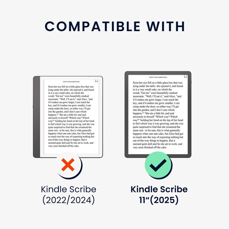 Laptop, Telefoane si Tablete - Ebook reader si accesorii - Accesorii eBook Reader - Husa Kwmobile pentru Amazon Kindle Scribe 3rd Gen, 11 inch (2025), functie Sleep/Wake, piele ecologica, negru, bej - Infinity.ro