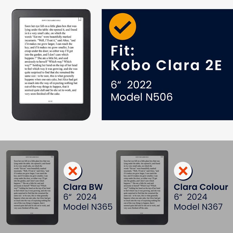 Laptop, Telefoane si Tablete - Ebook reader si accesorii - Accesorii eBook Reader - Husa Kwmobile pentru Kobo Clara 2E, Tolino Shine 4, functie stand, curea de mana, piele ecologica, negru, bej - Infinity.ro