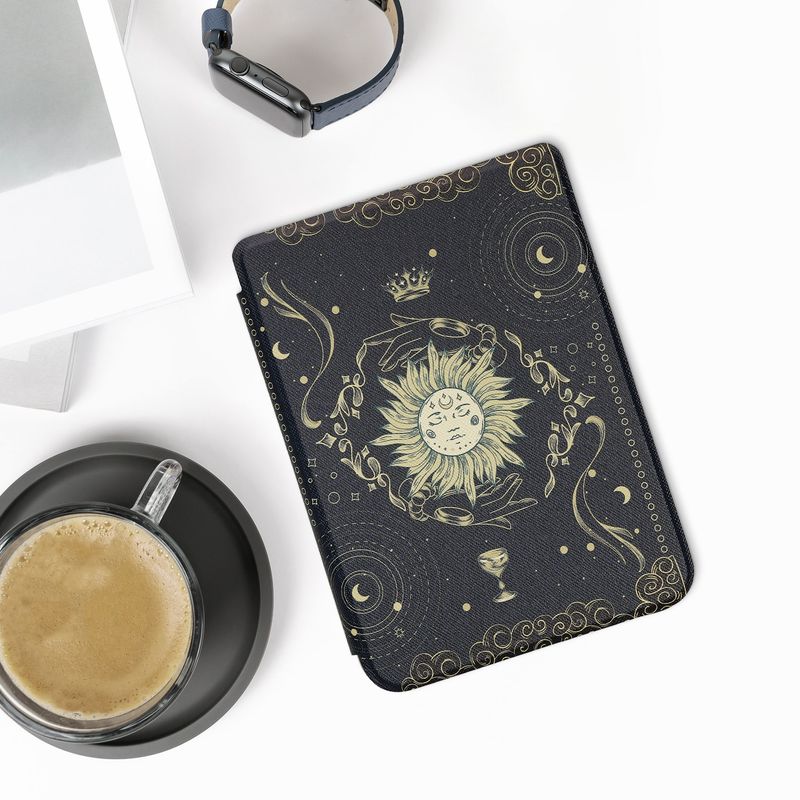 Laptop, Telefoane si Tablete - Ebook reader si accesorii - Accesorii eBook Reader - Husa Kwmobile pentru Kobo Clara 2E, Tolino Shine 4, inchidere magnetica, antisoc, piele ecologica, multicolor - Infinity.ro