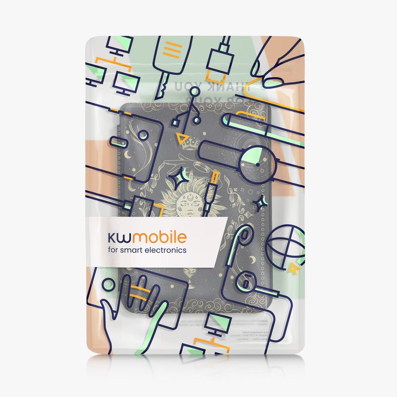 Laptop, Telefoane si Tablete - Ebook reader si accesorii - Accesorii eBook Reader - Husa Kwmobile pentru Kobo Clara 2E, Tolino Shine 4, inchidere magnetica, antisoc, piele ecologica, multicolor - Infinity.ro