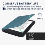 Laptop, Telefoane si Tablete - Ebook reader si accesorii - Accesorii eBook Reader - Husa Kwmobile pentru Kobo Clara 2E, Tolino Shine 4, inchidere magnetica, Sleep/Wake, piele ecologica, albastru - Infinity.ro
