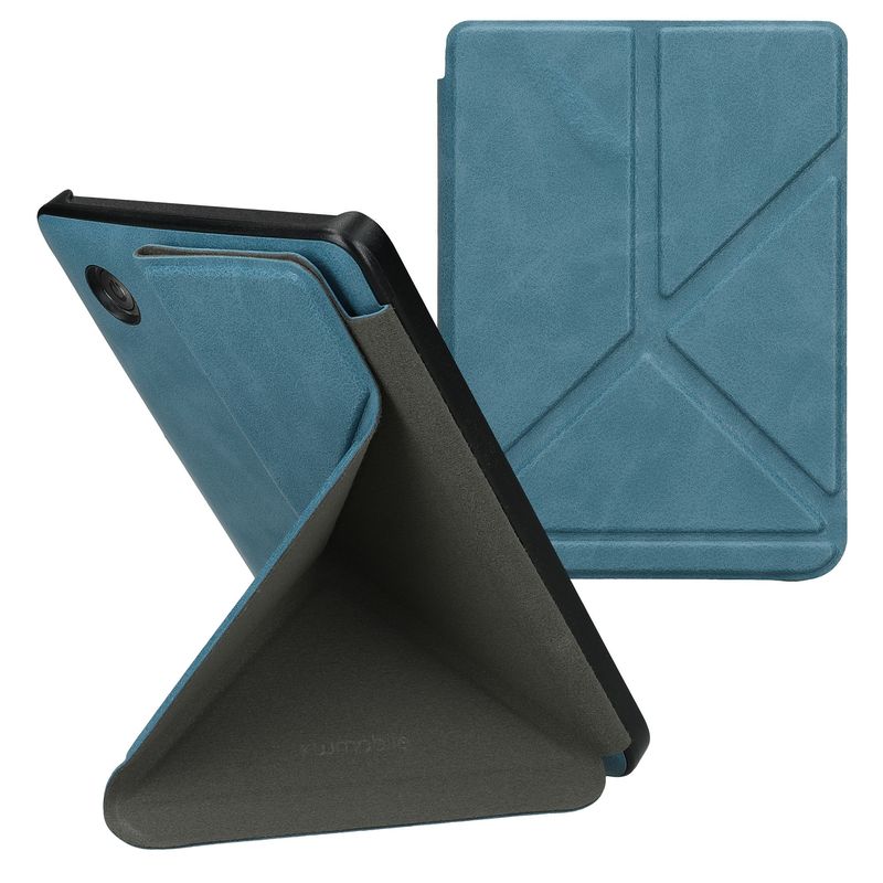 Laptop, Telefoane si Tablete - Ebook reader si accesorii - Accesorii eBook Reader - Husa Kwmobile pentru Kobo Clara 2E, Tolino Shine 4, inchidere magnetica, Sleep/Wake, piele ecologica, albastru - Infinity.ro