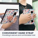 Laptop, Telefoane si Tablete - Ebook reader si accesorii - Accesorii eBook Reader - Husa Kwmobile pentru Kobo Clara 2E, Tolino Shine 4, functie stand, curea de mana, piele ecologica, negru, bej - Infinity.ro