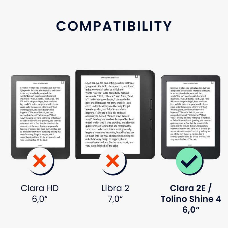 Laptop, Telefoane si Tablete - Ebook reader si accesorii - Accesorii eBook Reader - Husa Kwmobile pentru Kobo Clara 2E, Tolino Shine 4, inchidere magnetica, piele ecologica, multicolor - Infinity.ro