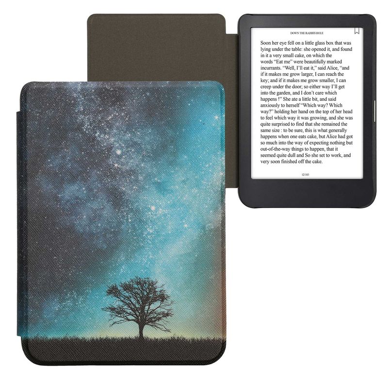 Laptop, Telefoane si Tablete - Ebook reader si accesorii - Accesorii eBook Reader - Husa Kwmobile pentru Kobo Clara 2E, Tolino Shine 4, inchidere magnetica, piele ecologica, multicolor - Infinity.ro
