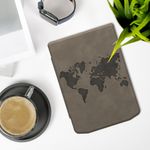 Laptop, Telefoane si Tablete - Ebook reader si accesorii - Accesorii eBook Reader - Husa Kwmobile pentru PocketBook Verse, Verse Lite, Verse Pro, Verse Pro Color, functie Sleep/Wake, piele ecologica, gri - Infinity.ro