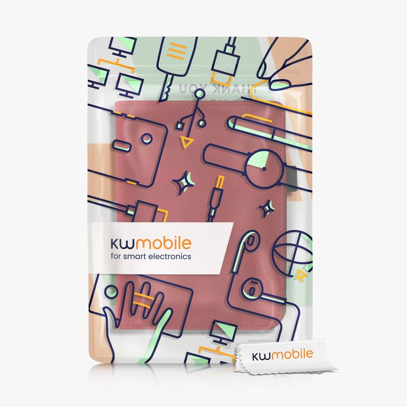 Laptop, Telefoane si Tablete - Ebook reader si accesorii - Accesorii eBook Reader - Husa Kwmobile pentru Kobo Clara 2E, Tolino Shine 4, inchidere magnetica, buzunar card, piele ecologica, rosu - Infinity.ro