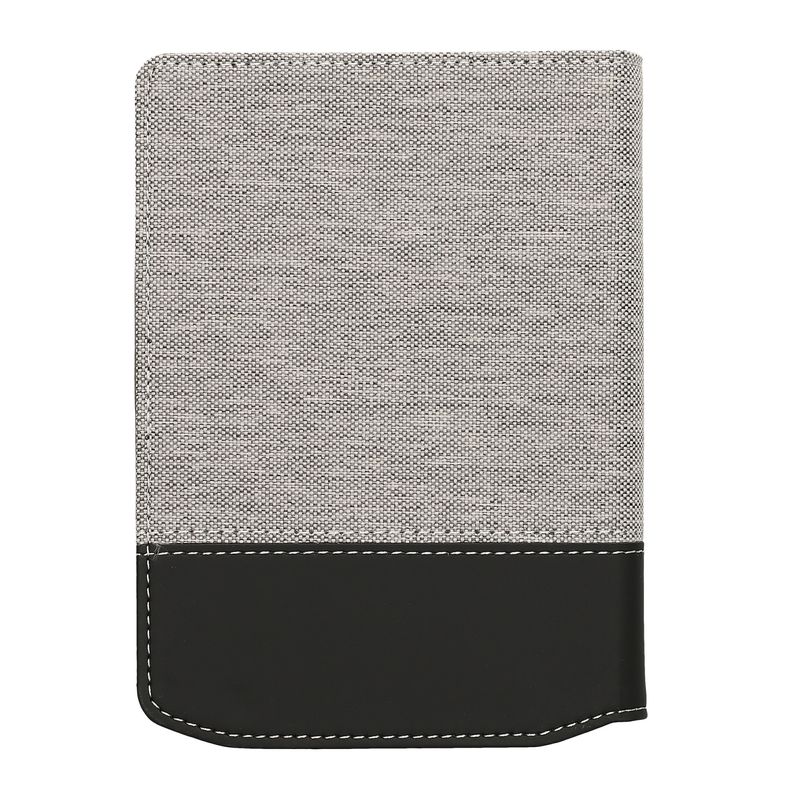 Laptop, Telefoane si Tablete - Ebook reader si accesorii - Accesorii eBook Reader - Husa Kwmobile pentru PocketBook Verse, Verse Lite, Verse Pro, Verse Pro Color, inchidere magnetica, panza, gri, negru - Infinity.ro