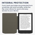 Laptop, Telefoane si Tablete - Ebook reader si accesorii - Accesorii eBook Reader - Husa Kwmobile pentru PocketBook Verse, Verse Lite, Verse Pro, Verse Pro Color, inchidere magnetica, piele ecologica, gri - Infinity.ro