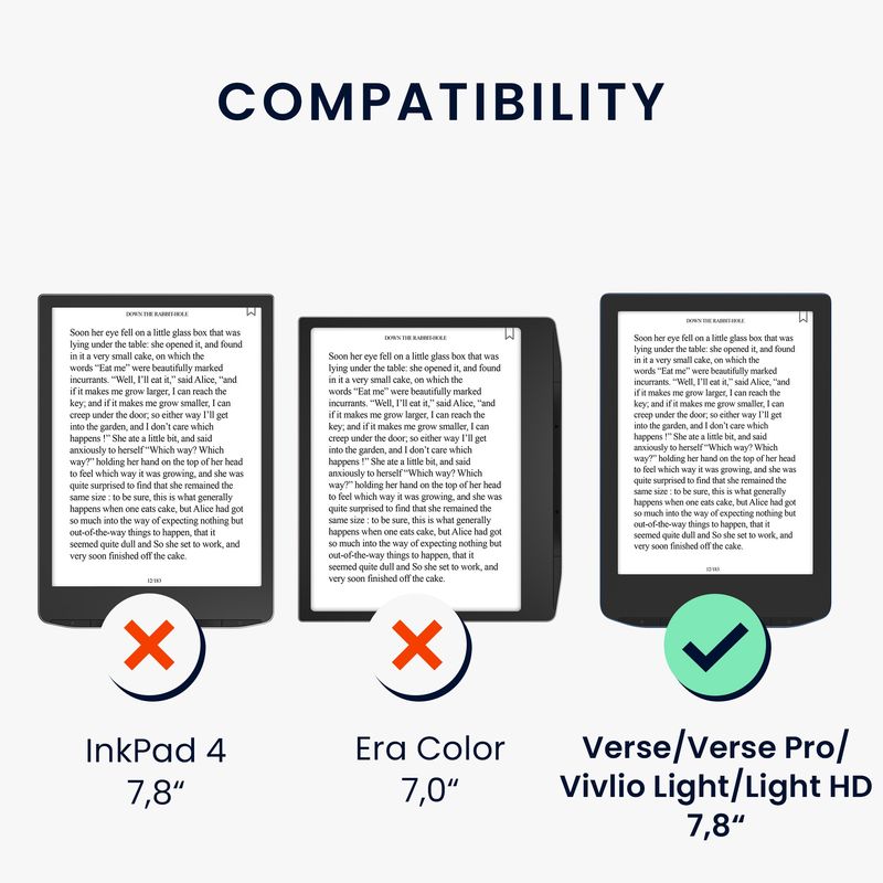 Laptop, Telefoane si Tablete - Ebook reader si accesorii - Accesorii eBook Reader - Husa Kwmobile pentru PocketBook Verse, Verse Lite, Verse Pro, Verse Pro Color, piele ecologica, multicolor - Infinity.ro