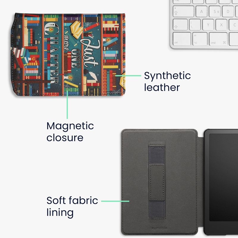 Laptop, Telefoane si Tablete - Ebook reader si accesorii - Accesorii eBook Reader - Husa Kwmobile pentru PocketBook Verse, Verse Lite, Verse Pro, Verse Pro Color, piele ecologica, multicolor - Infinity.ro