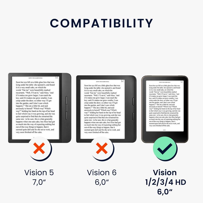 Laptop, Telefoane si Tablete - Ebook reader si accesorii - Accesorii eBook Reader - Husa Kwmobile pentru Tolino Vision 1, Vision 2, Vision 3 HD, Vision 4 HD, inchidere magnetica, piele ecologica, gri - Infinity.ro