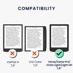 Laptop, Telefoane si Tablete - Ebook reader si accesorii - Accesorii eBook Reader - Husa Kwmobile pentru PocketBook Verse, Verse Lite, Verse Pro, Verse Pro Color, piele ecologica, negru, bej - Infinity.ro