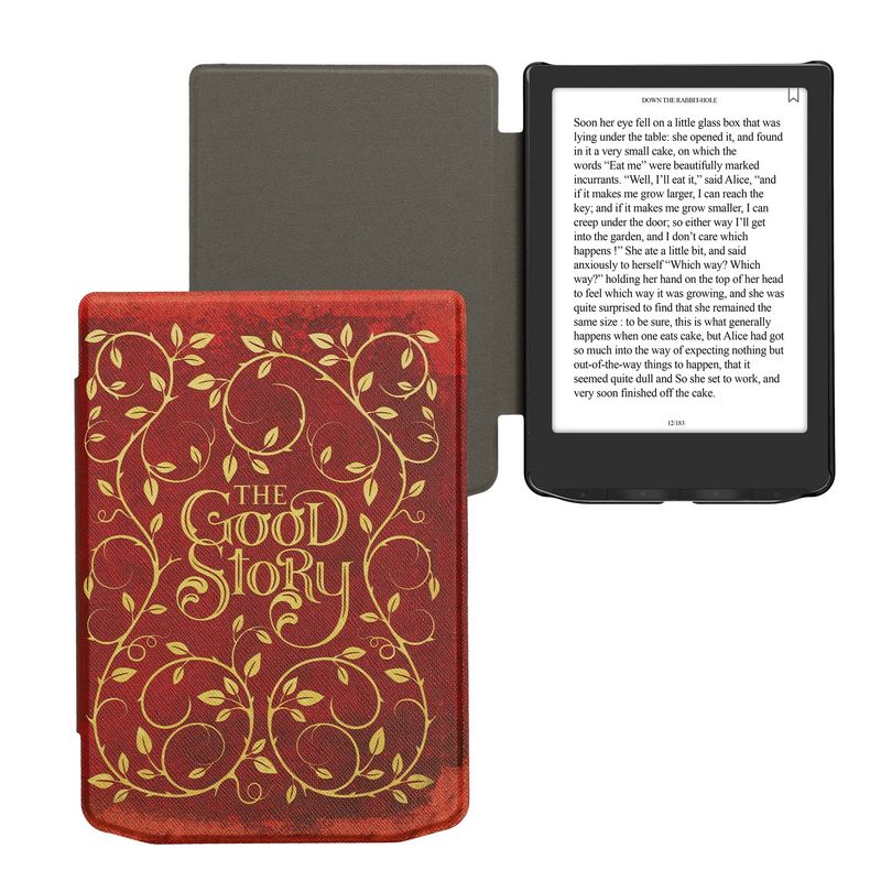 Laptop, Telefoane si Tablete - Ebook reader si accesorii - Accesorii eBook Reader - Husa Kwmobile pentru PocketBook Verse, Verse Lite, Verse Pro, Verse Pro Color, Sleep/Wake, piele ecologica, multicolor - Infinity.ro