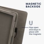 Laptop, Telefoane si Tablete - Ebook reader si accesorii - Accesorii eBook Reader - Husa pentru eBook Reader Kwmobile pentru Amazon Kindle Scribe (2022, 2024), buzunar card, piele ecologica, gri - Infinity.ro