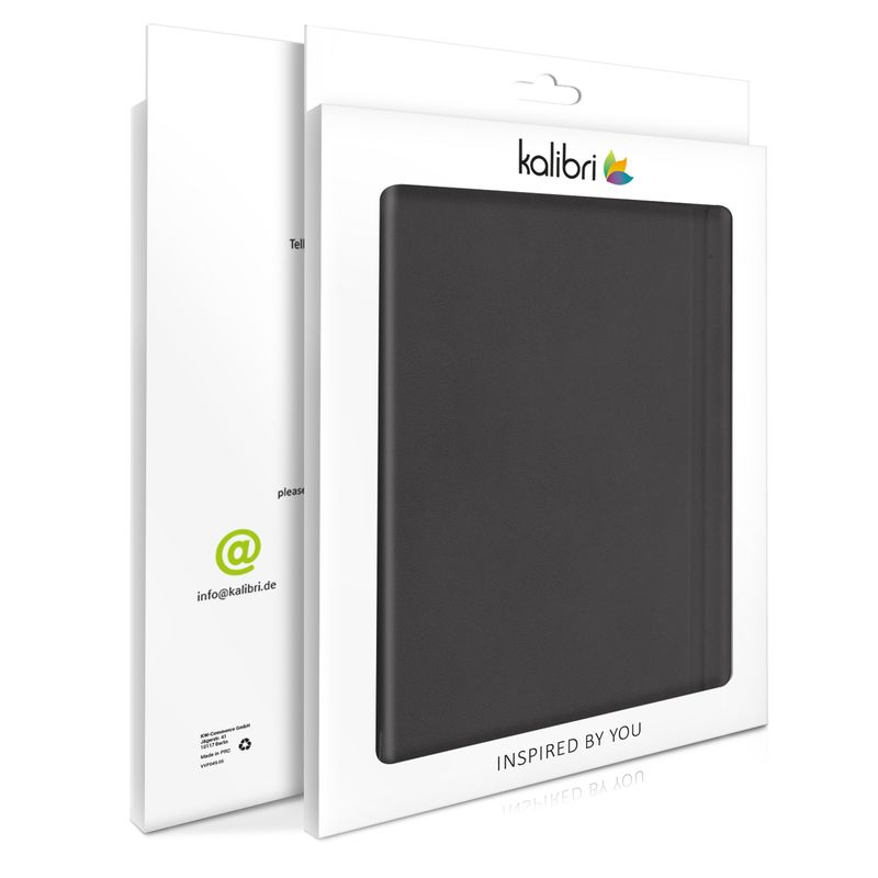 Laptop, Telefoane si Tablete - Ebook reader si accesorii - Accesorii eBook Reader - Husa pentru eBook Reader Kalibri pentru Tolino Vision 6, inchidere magnetica, piele naturala, negru - Infinity.ro