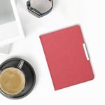 Laptop, Telefoane si Tablete - Ebook reader si accesorii - Accesorii eBook Reader - Husa Kwmobile pentru Tolino Vision 1, Vision 2, Vision 3 HD, Vision 4 HD, inchidere magnetica, textil, rosu - Infinity.ro