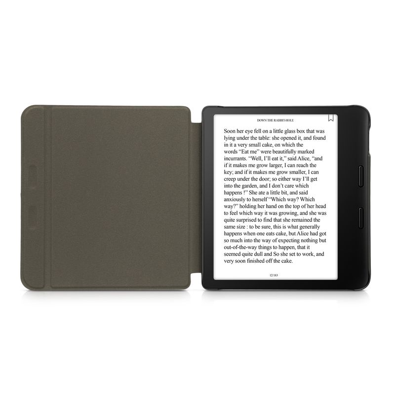 Laptop, Telefoane si Tablete - Ebook reader si accesorii - Accesorii eBook Reader - Husa pentru eBook Reader Kalibri pentru Tolino Vision 6, inchidere magnetica, piele naturala, negru - Infinity.ro