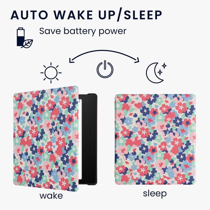Laptop, Telefoane si Tablete - Ebook reader si accesorii - Accesorii eBook Reader - Husa pentru eBook Reader Kwmobile pentru Amazon Kindle Oasis 3 (2019), inchidere magnetica, piele ecologica, multicolor - Infinity.ro