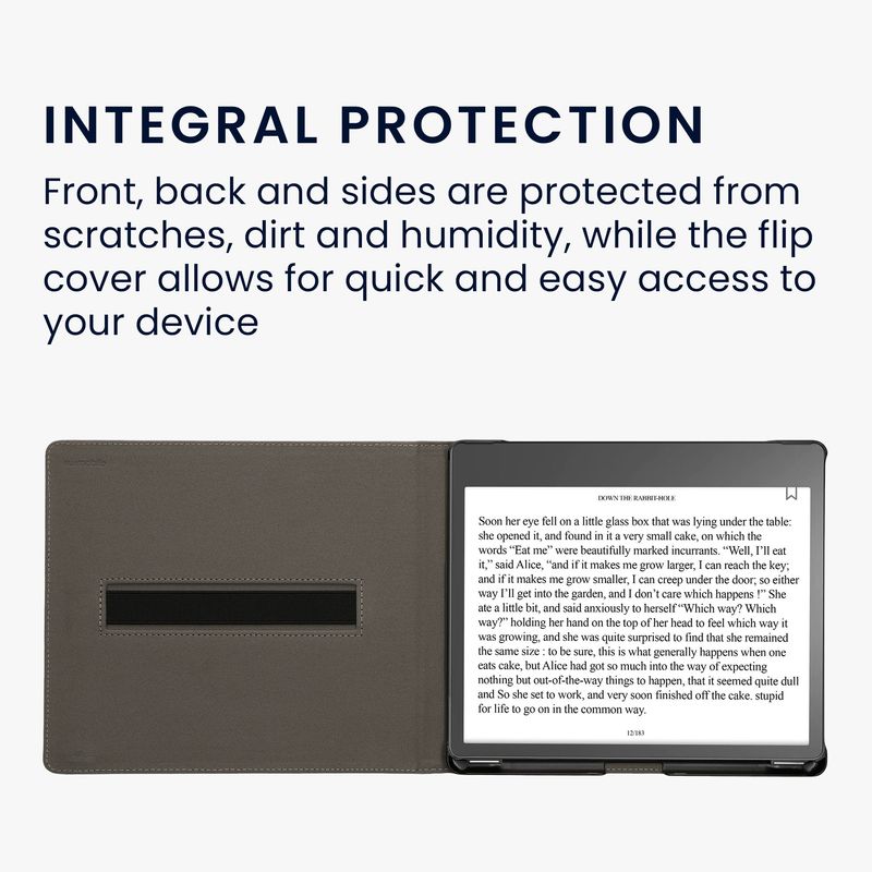 Laptop, Telefoane si Tablete - Ebook reader si accesorii - Accesorii eBook Reader - Husa pentru eBook Reader Kwmobile pentru Amazon Kindle Scribe (2022, 2024), functie stand, piele ecologica, multicolor - Infinity.ro